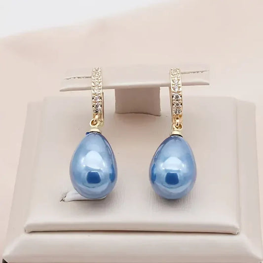 Blue Ocean Drop Earrings